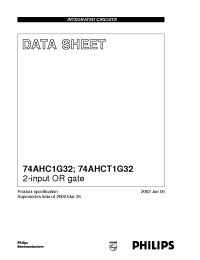 Datasheet 74AHC1G32 manufacturer Philips